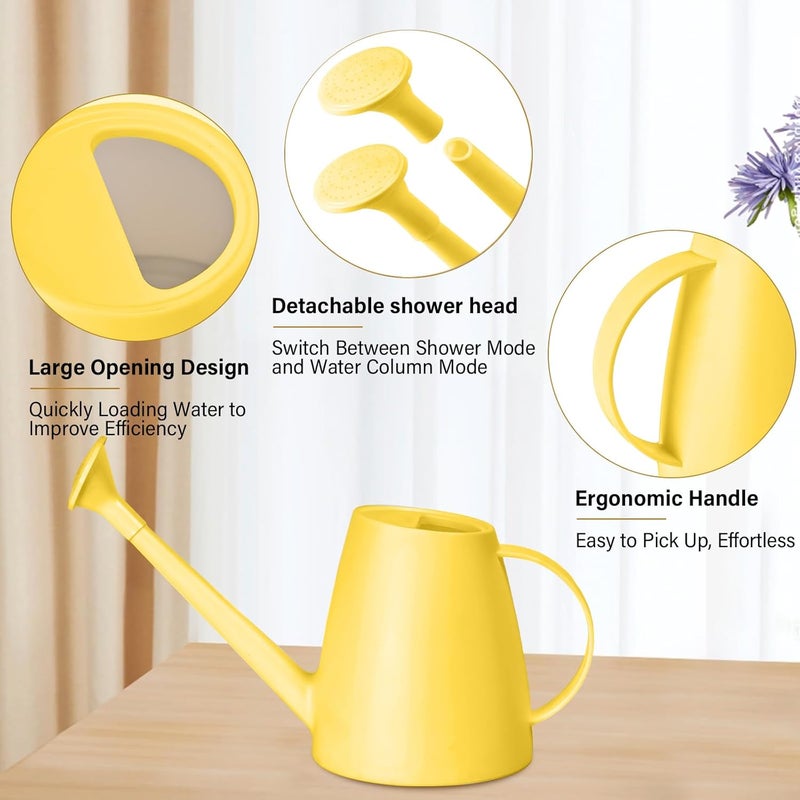 VKPLITE Plant Watering Can - Plastic Indoor and Outdoor - 1/2 Gallon - Yellow - Image 4